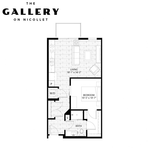 The Calisota Floor Plan at The Gallery Apartments, Burnsville, MN, 55337